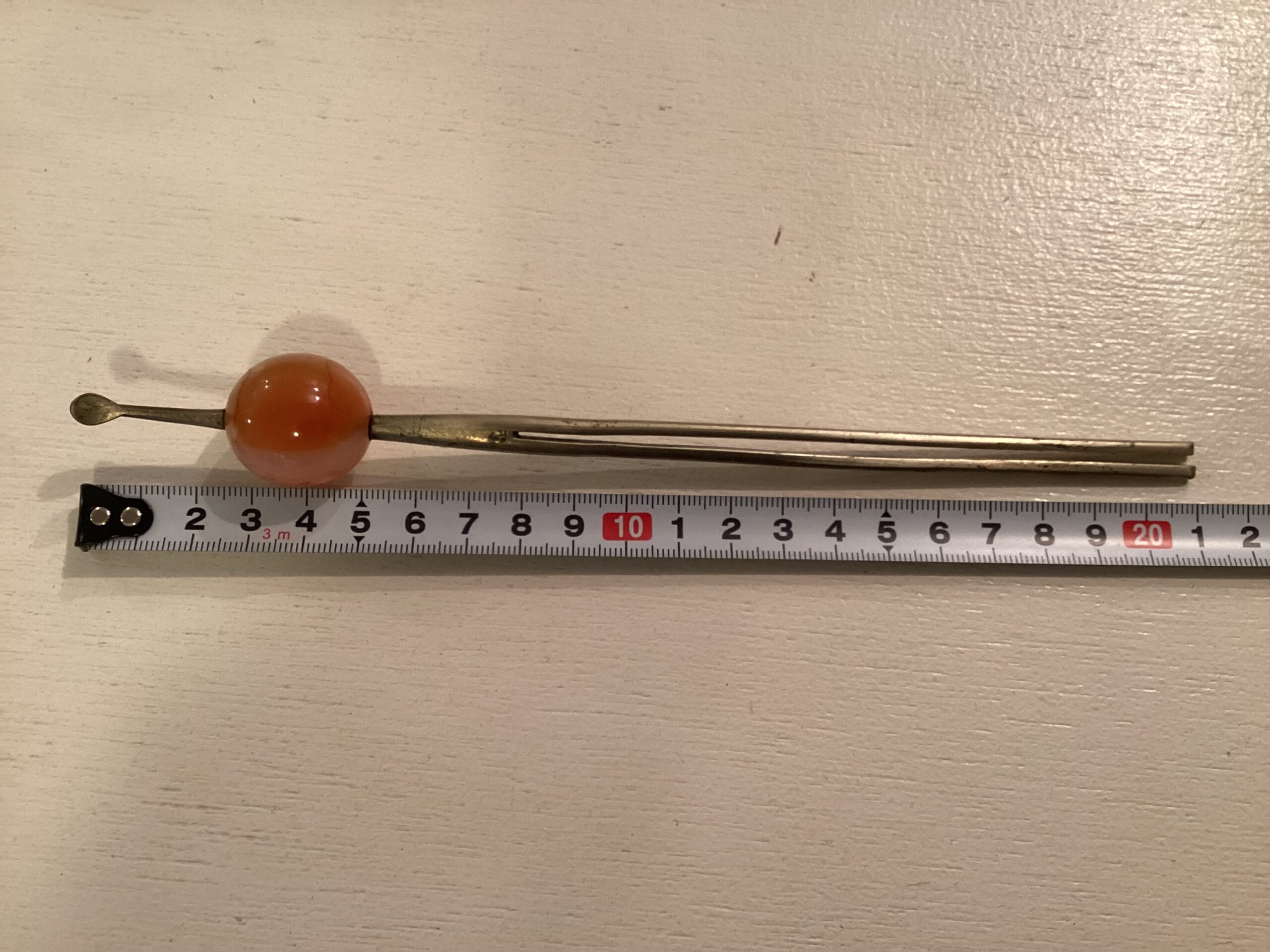 玉簪　天然メノウ　大玉　21cm 明治〜大正時代　